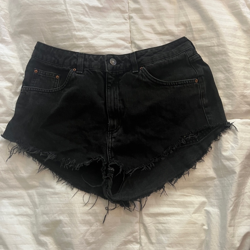 Black Jean shorts